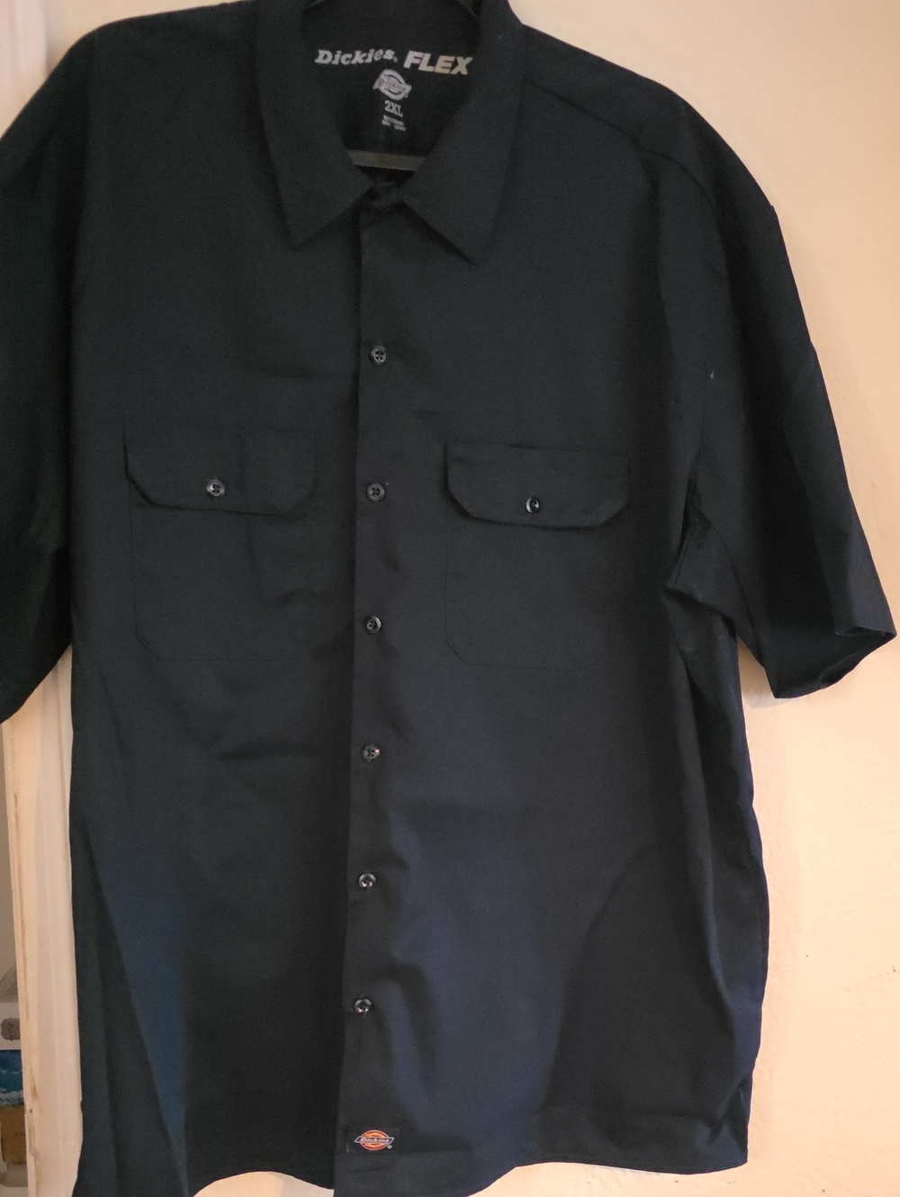 Dickies Men's Short Sleeve Button-Front Shirt - Midnight Blue
